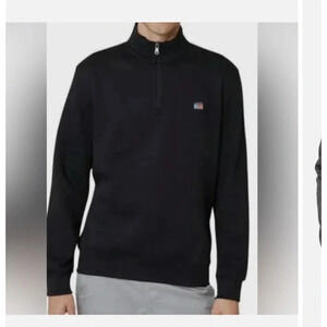 Chaps blue fleece quarter zip sweatshirt size large mock neck